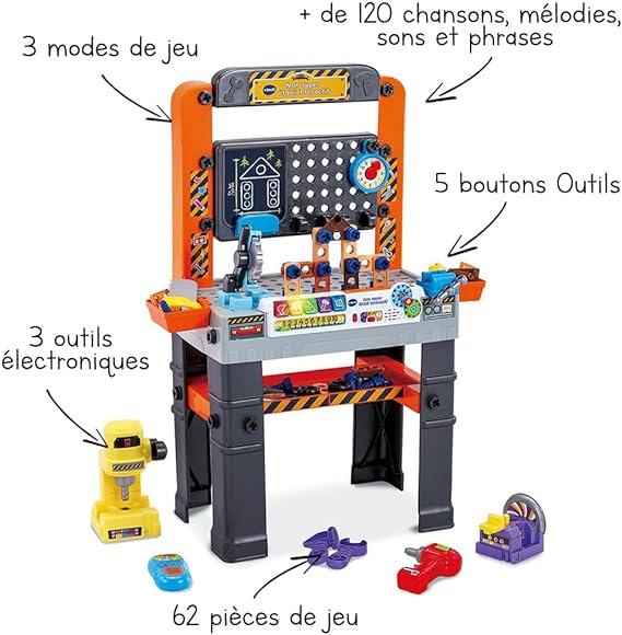 VTECH-1.2.3. MON SUPER ETABLI INTERACTIF-3-7ANS