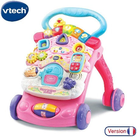 SUPER TROTTEUR PARLANT 2EN1 ROSE 9-36MOIS VTECH 80-505655