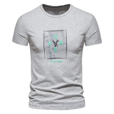 Importé - T-Shirt Col Rond Hommes Décontractés Manches Courtes En Coton