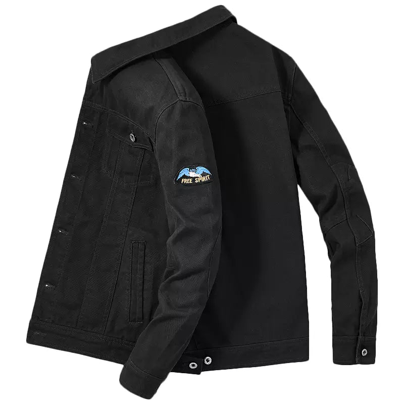 Importé - Jacket Pur Coton Jean Slim Homme Manches Longues