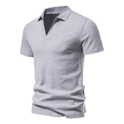 Importé - T-Shirt Polo Coton Hommes Décontractés Col V