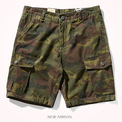 Importé - Short Culotte Homme Décontracté Multi-Poches camouflage Style Américain
