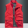 Importé - Chemise Pull Homme Style Gilet Multi-Poches Sans Manches
