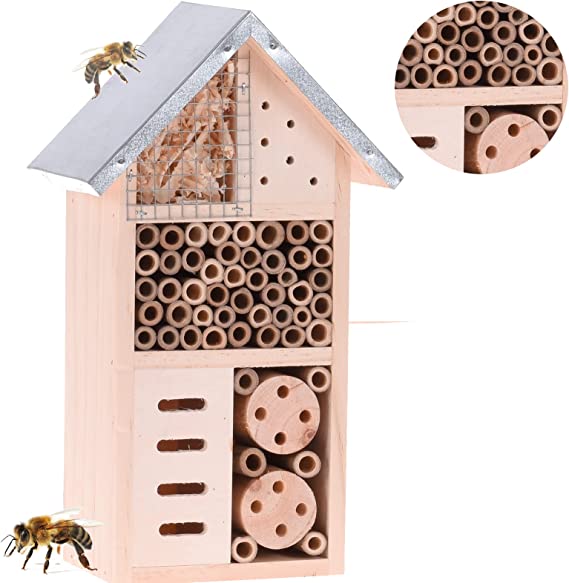 Hôtel a Insectes-15x9x26cm-En Bois/Metal