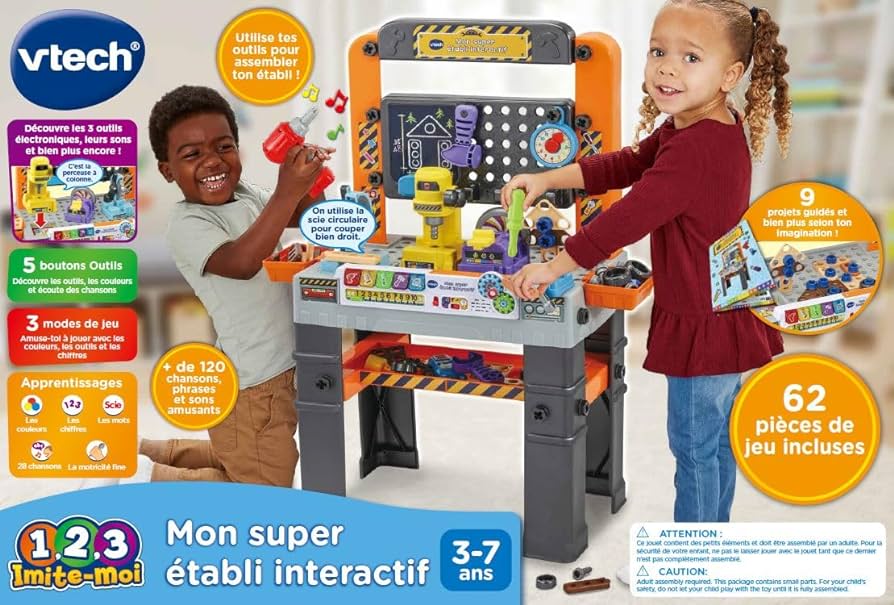 VTECH-1.2.3. MON SUPER ETABLI INTERACTIF-3-7ANS