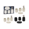 Accessoires sdb en Faience x4pcs-Noir-ASST