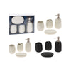 Accessoires sdb en Faience x4pcs-Noir-ASST