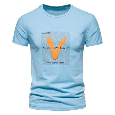 Importé - T-Shirt Hommes Décontractés Manches Courtes En Coton Elastique