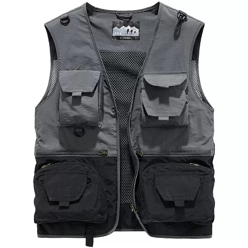 Importé - Gilet Homme Gilet Multi-Poches Sans Manches