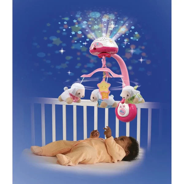 VTECH-LUMI MOBILE COMPTE MOUTONS ROSE DES LA NAISSANCE