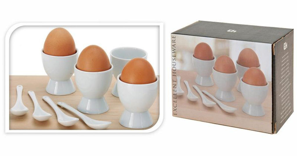 Coquetier et Cuillère -8 pièces