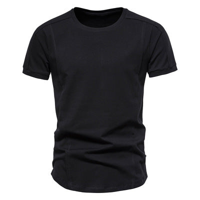 Importé - T-Shirt Hommes Décontractés Col Rond Manches Courtes Style Américain