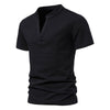 Importé - T-Shirt Sport Hommes Décontractés Col V Manches Courtes En Coton