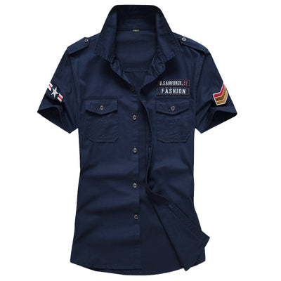 Importé - Chemise Homme Décontracté A Manches Courtes Coton 100 %