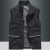 Importé - Chemise Pull Homme Style Gilet Multi-Poches Sans Manches