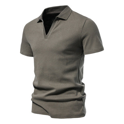 Importé - T-Shirt Polo Coton Hommes Décontractés Col V