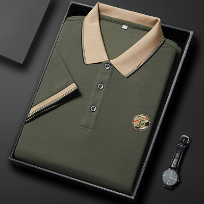 Importé -  T-Shirt Polo Homme Manches Courtes Décontracté En Coton