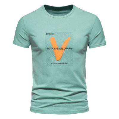 Importé - T-Shirt Hommes Décontractés Manches Courtes En Coton Elastique
