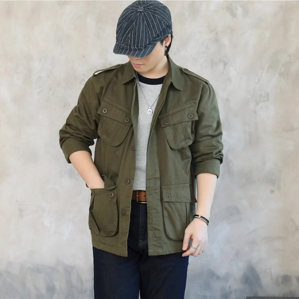 Importé - Chemise Jacket Coton Lourd Homme Manche Longue