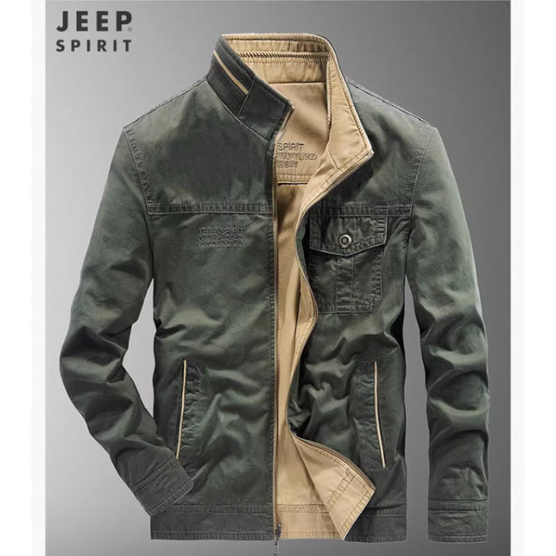 Importé - JEEP SPIRIT Jacket Coton Double Faces Manche Longue