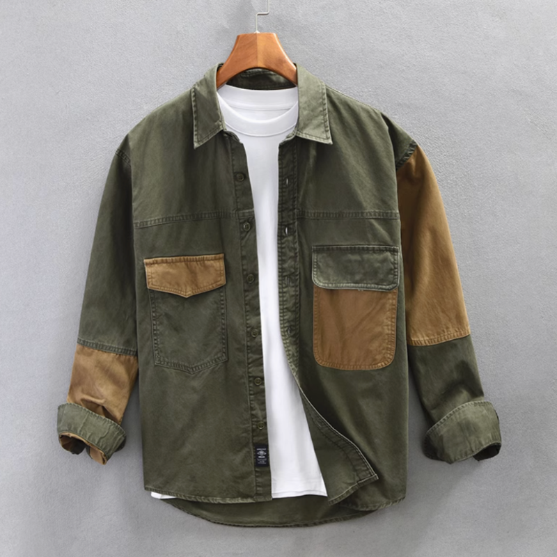 Importé - Chemise Denim Pur Coton Homme Manches Longues