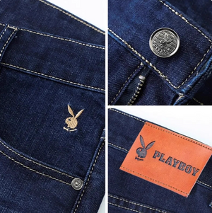 Importé - Playboy Lot 2x Pantalons Jean Stretch Homme Décontracté