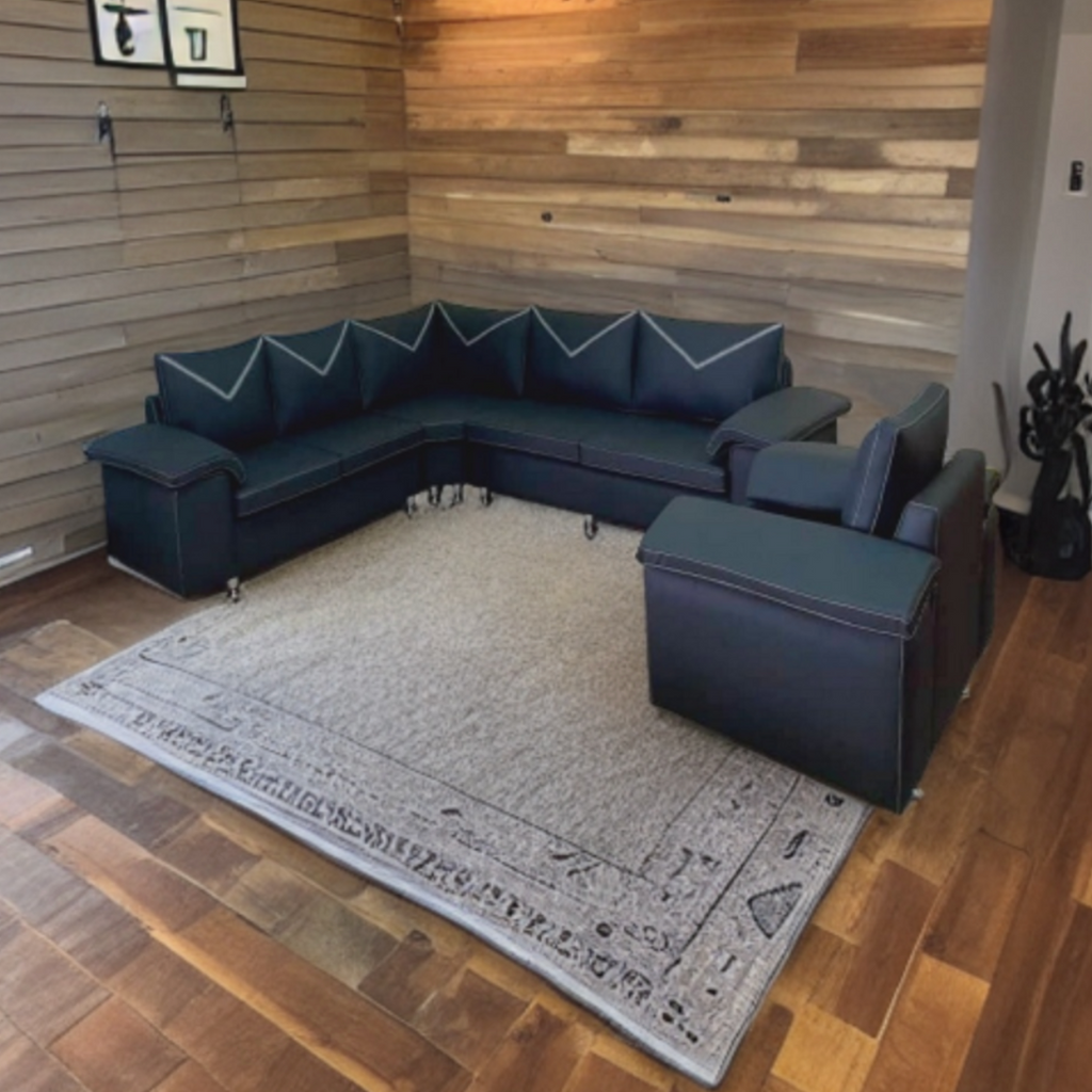 Salon Canapé Lauréat - 7 Places - Noir