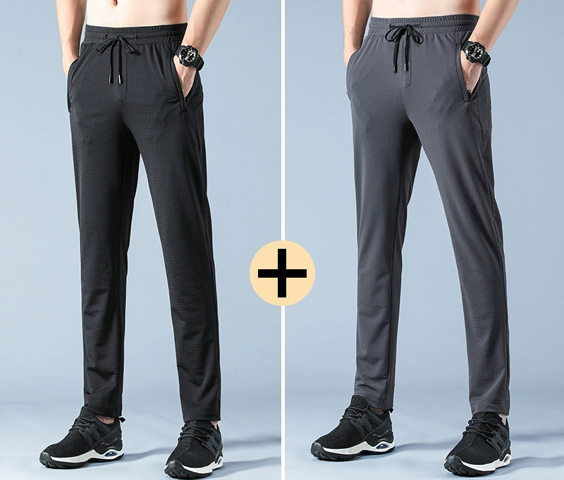 Importé - Lot 2 x Pantalons Sport Homme Décontracté Micro-Elastique
