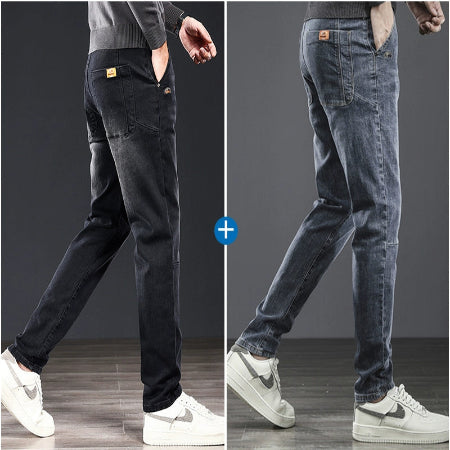 Importé - Lot 2x Pantalons Jeans Coton Homme Slim Stretch