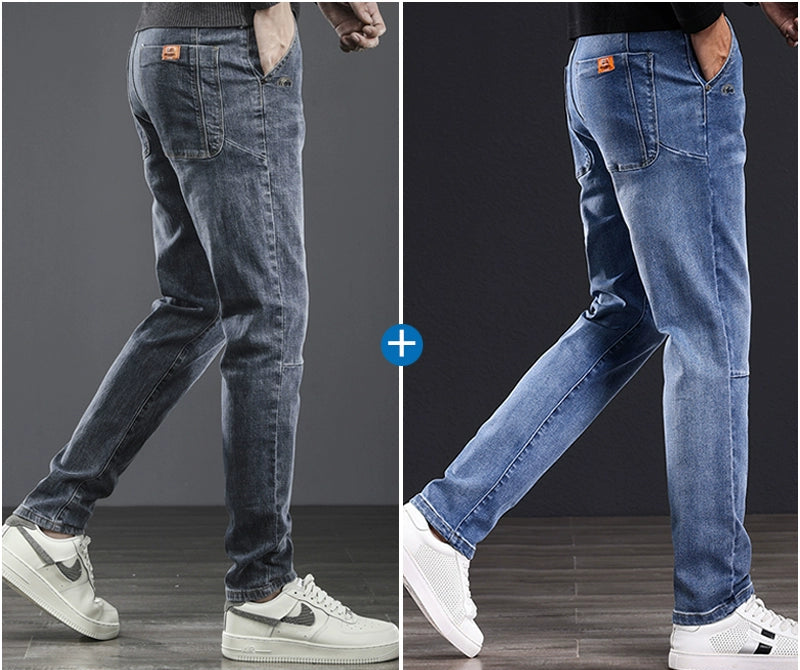 Importé - Lot 2x Pantalons Jeans Coton Homme Slim Stretch