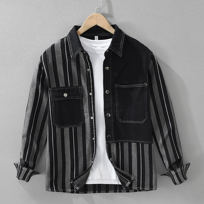 Importé - Chemise Veste Homme En Coton 100%  Manches Longues Tendance