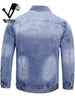 Importé - Jacket Veste Jean Homme A Manches Longues En Pur Coton