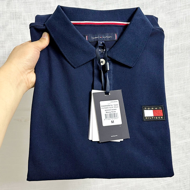 Importé - Polo Brodé Homme Pur Coton Manches Courtes