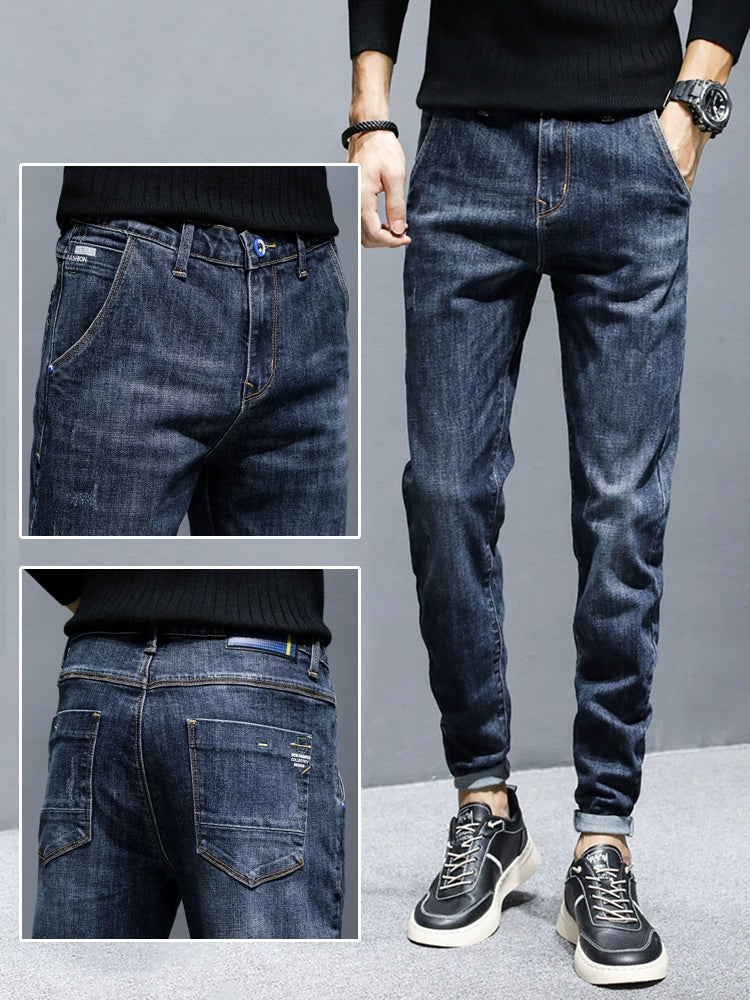 Importé - Pantalon Slim Jean Homme Stretch Décontracté Tendance