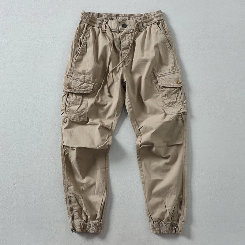 Importé - Pantalon Cargo Pur Coton Homme Décontracté