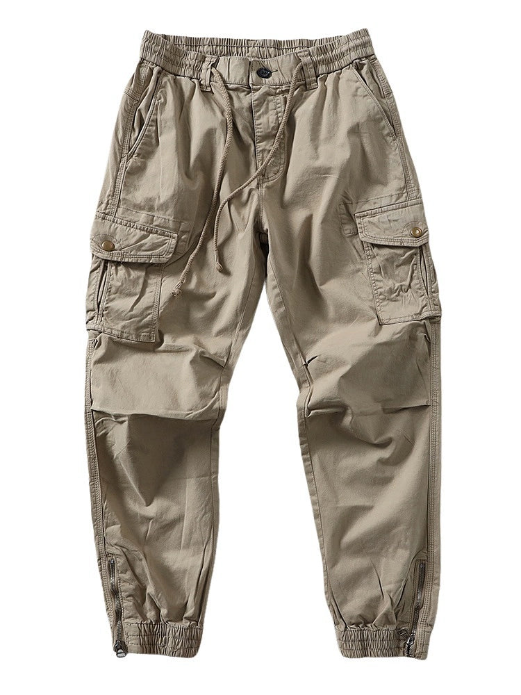 Importé - Pantalon Cargo Pur Coton Homme Décontracté