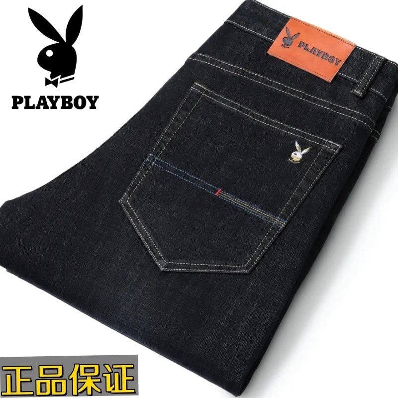 Importé - Playboy Pantalon Jean Stretch Homme Décontracté