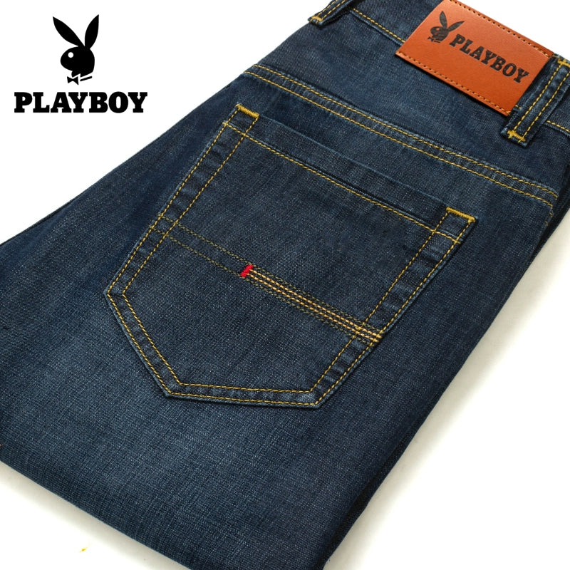 Importé - Playboy Pantalon Jean Stretch Homme Décontracté