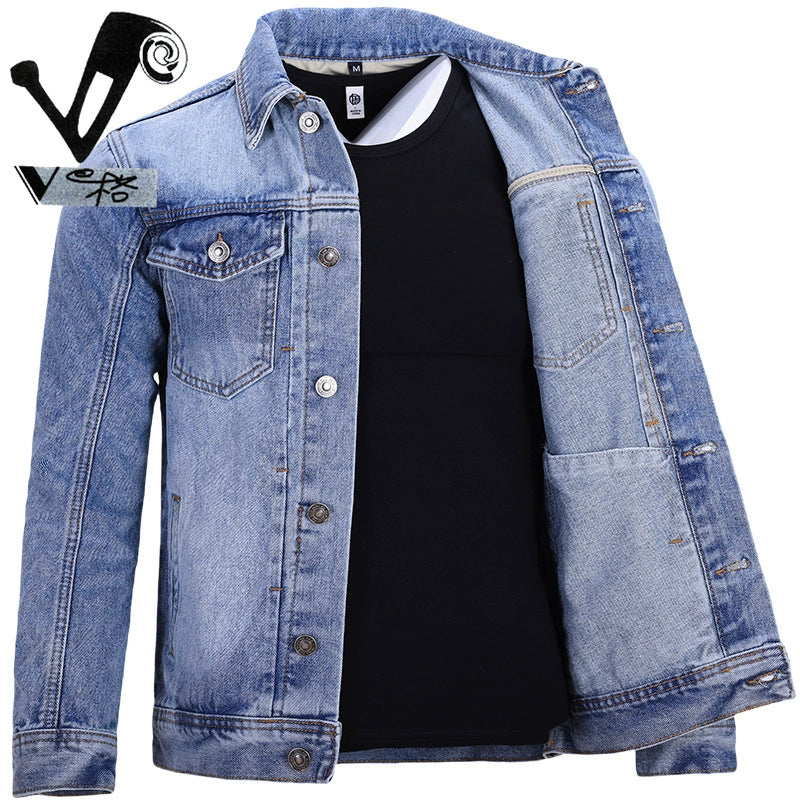 Importé - Jacket Veste Jean Homme A Manches Longues En Pur Coton