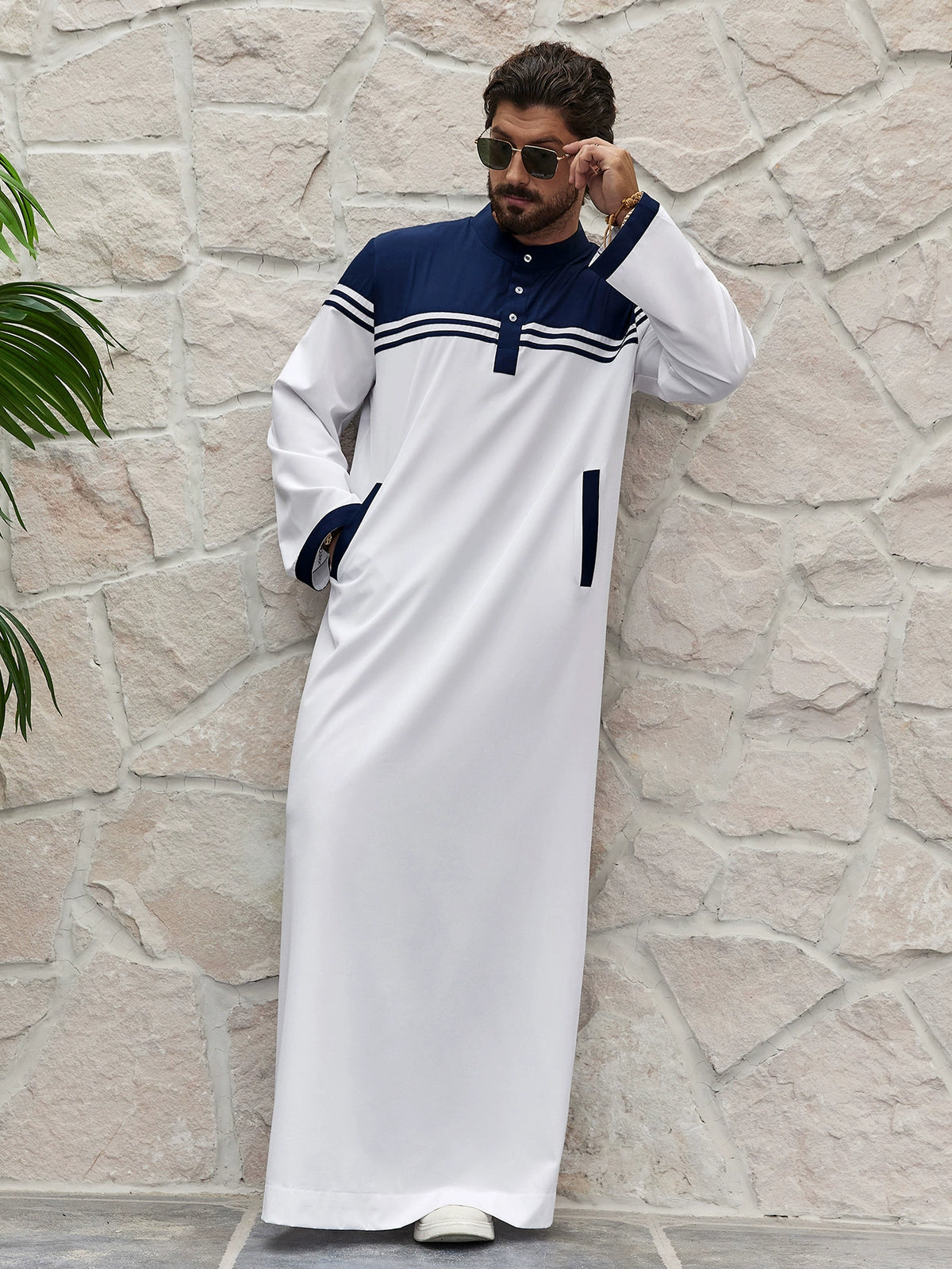 Importé - Boubou Homme Décontracté Manches Longues