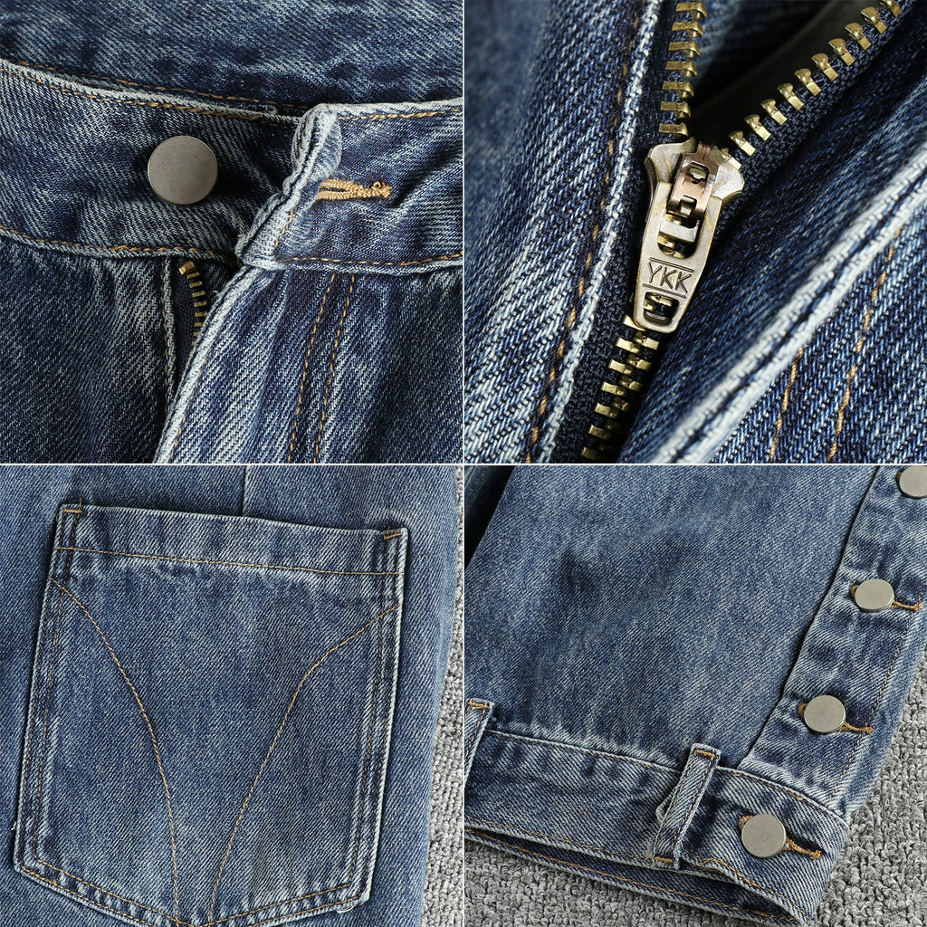 Importé - Pantalon Jean Délavé Homme Décontracté Style Rétro En Stretch