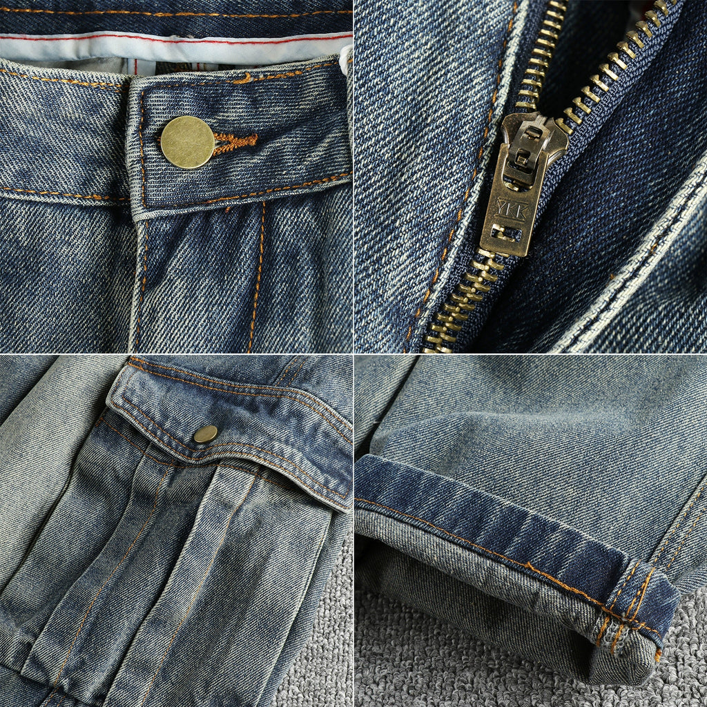 Importé - Pantalon Jean cargo Homme Tendance Style Rétro