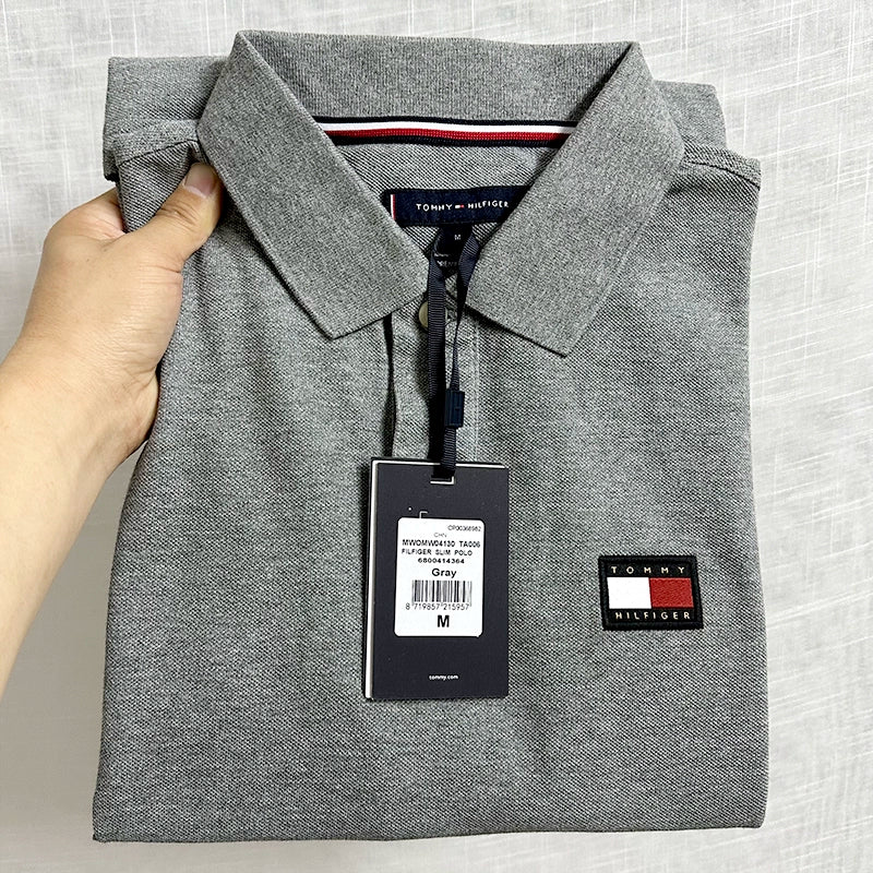 Importé - Polo Brodé Homme Pur Coton Manches Courtes