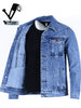 Importé - Jacket Coton Jean Homme Décontractée Manche Longue