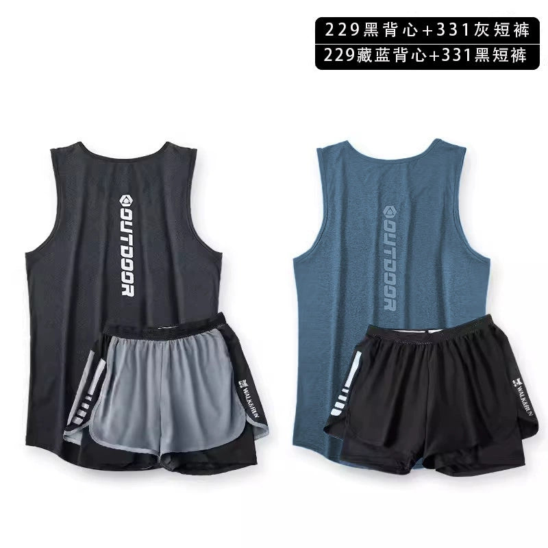 Importé - Ensemble Fitness Sport Homme Gilet + Short