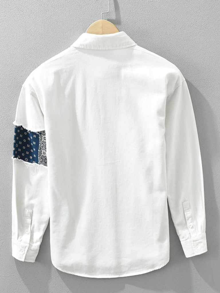 Importé - Chemise 100% Coton Homme Manches Longues Tendance