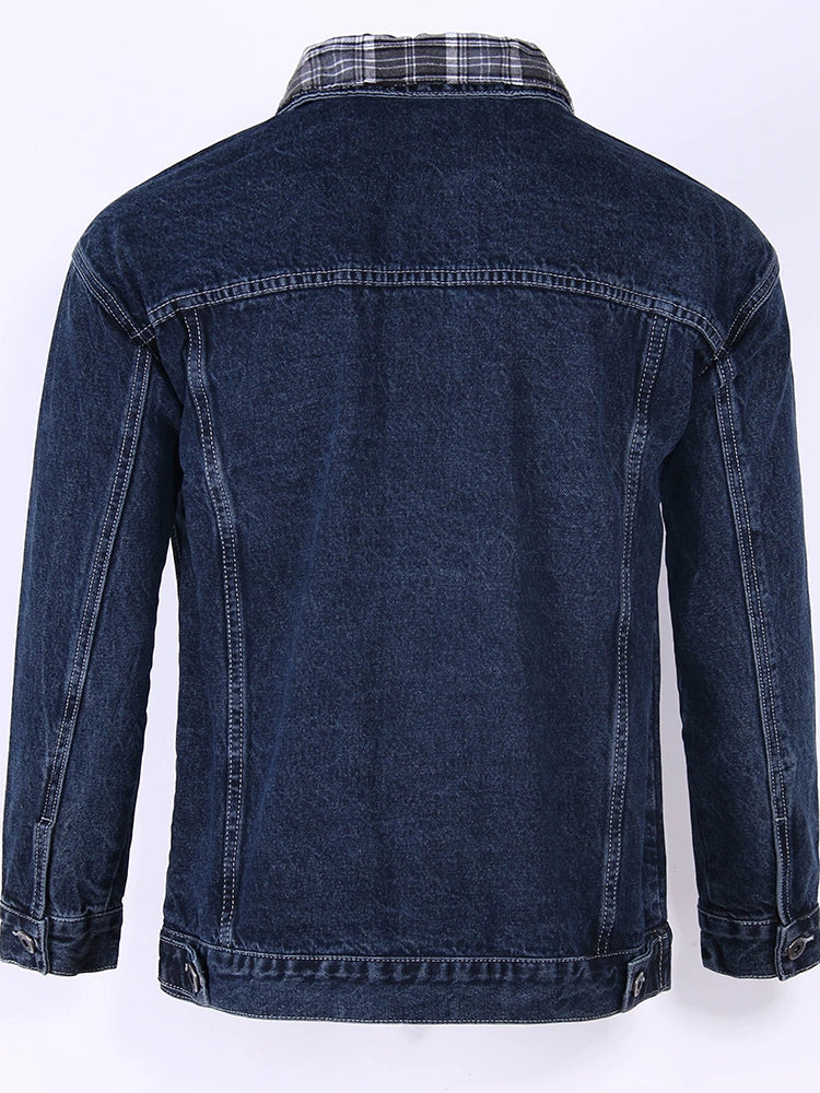 Importé - Jacket Jean  Double Col Homme A Manches Longues