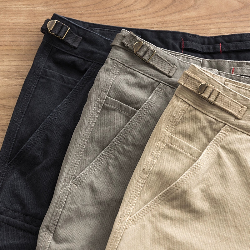 Importé - Pantalon Cargo Homme Pur Coton Décontracté