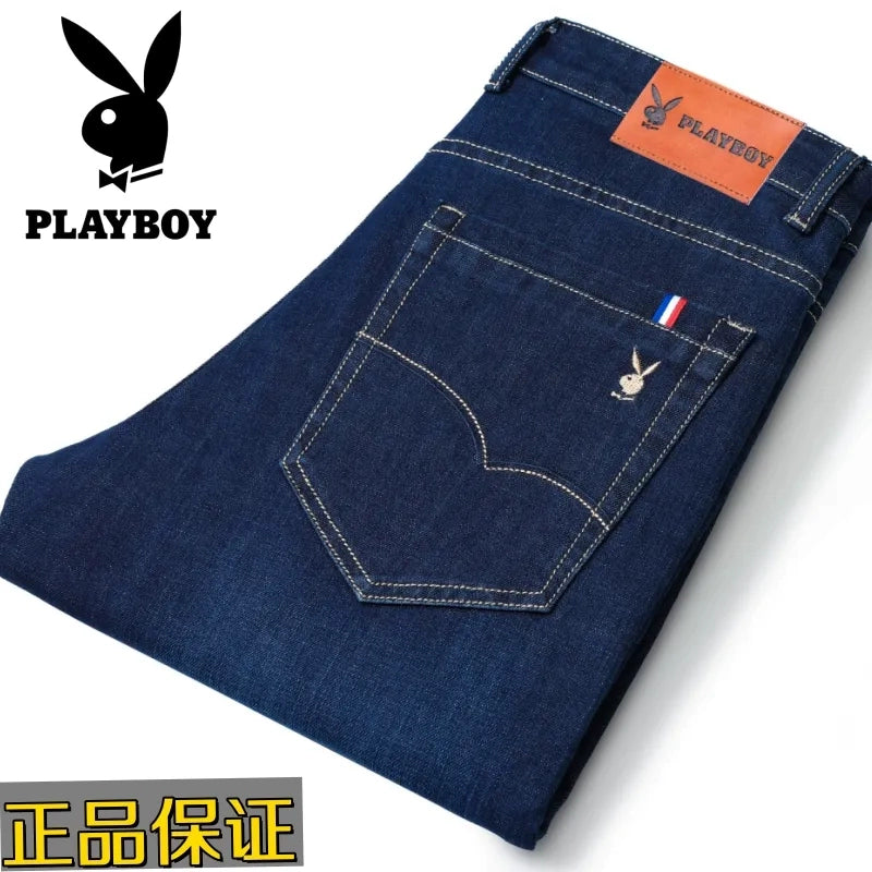 Importé - Playboy Pantalon Jean Stretch Homme Décontracté