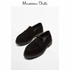 Importé - Massimo Dutti Chaussure Homme Mocassin Confortable 100% Cuir Daim